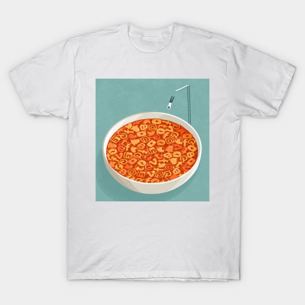 Social Media Soup T-Shirt by John Holcroft